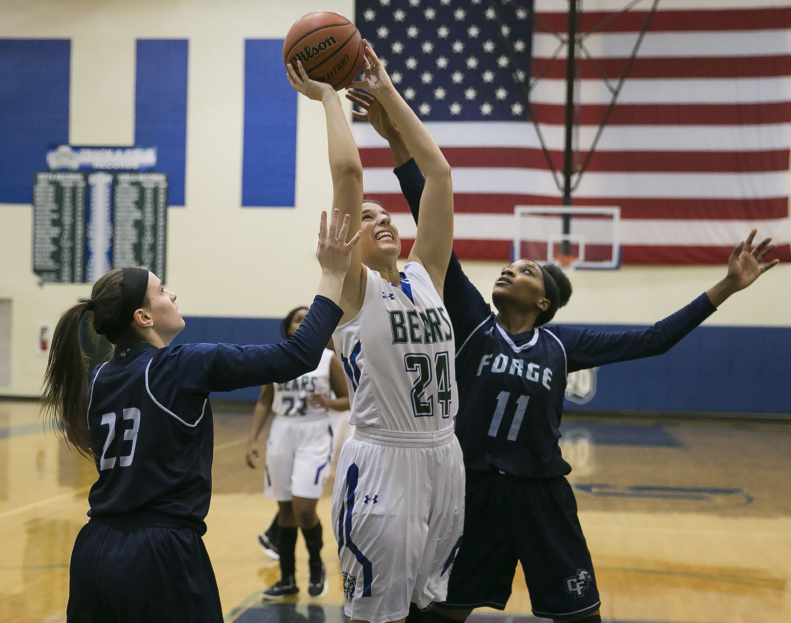 Colonial Forge at Riverbend girls basketball